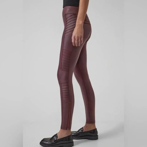 ATHLETA NWOT Delancey Gleam Moto Tight‎ Legging in Decadent Chocolate - Picture 1 of 10